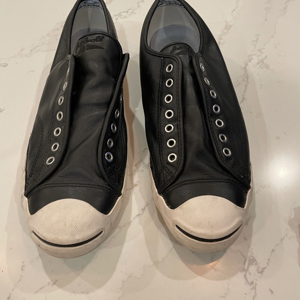 Jack Purcell Converse Black Leather Sneakers